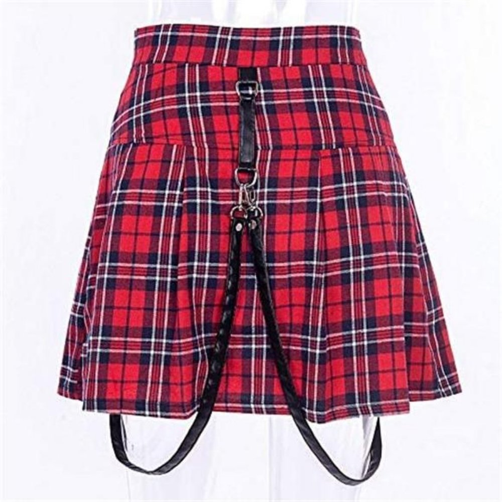 💋RESERVED: WOMEN’S HARAJUKU HIGH WAISTED PLEATED PLAID MINISKIRT!!! - Picture 5 of 8
